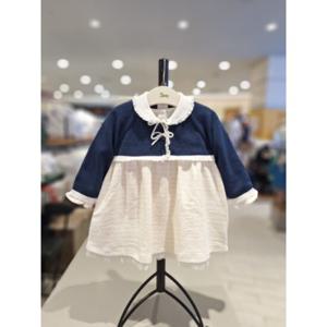 [에뜨와HU] 케미유니트배색가디건원피스세트 07S124007 (NAVY) 신상품 현대울산