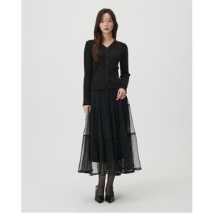 플라스틱아일랜드  (PR1WS262) 티어드 샤 스커트