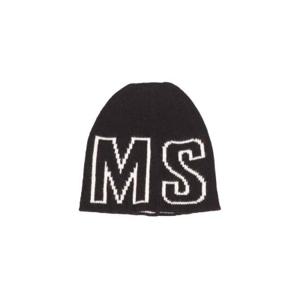 MSGM 키즈 로고 인타르시아 니트 비니 110NERO