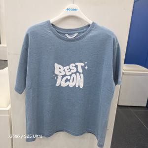 [에꼴리에]에꼴리에 4.5부데님피그먼트티 25B3759