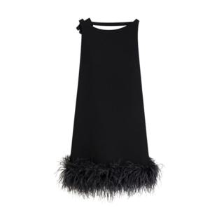 발렌티노 가라바니 미디 원피스 5B3VA9P08HF0NO Black