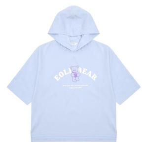 에꼴리에 세이브존03 곰돌이 일러스트 후드티셔츠 22B0784-BL