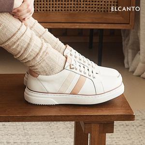 엘칸토 마쯔 여성 소가죽 밴딩 스니커즈 3.5cm LCWS37M339