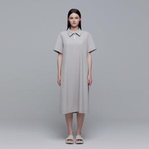 내셔널지오그래픽 N242WOP920 데일리 경량 우븐 스트레치 카라 원피스 MOURNING BEIGE