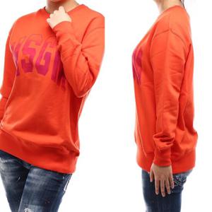 나니럭스 MSGM 여성 빅로고 프린팅 맨투맨 오렌지 2841MDM201