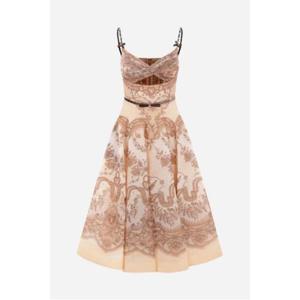 ZIMMERMANN Crush twist front midi dress 2177DR251PEALACPRI