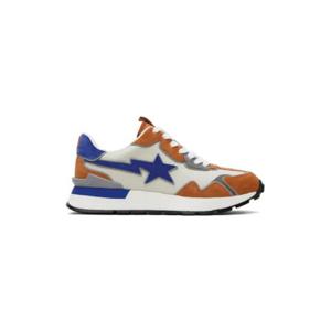 BAPE 스니커즈 오렌지   블루 로드 스타 익스프레스 스니커즈 232546M237017