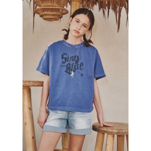 [블루테일]AZC2TS03PP 퍼플 절개 오버핏 반팔 티셔츠