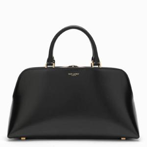 SAINT LAURENT 작은 검은색 광택 가죽 더플백 Sac de Jour 7634782ZA0W/XG_YSL-1000