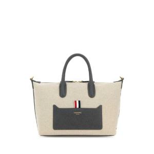 THOM BROWNE Sand canvas Duffle small handbag UAG164AF0492 255