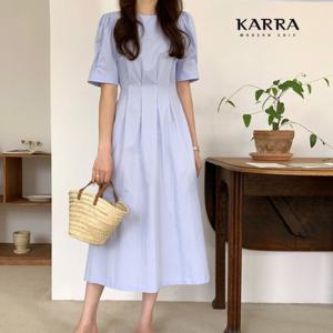 [카라]KARRA 숄더셔링핀턱롱원피스_A3F0972