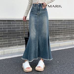 ATMARK 스판대미지워싱데님스커트_AA53SK010G