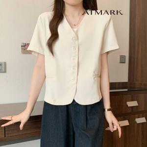 ATMARK 라운드브이넥숏모던자켓_AA53JK008G