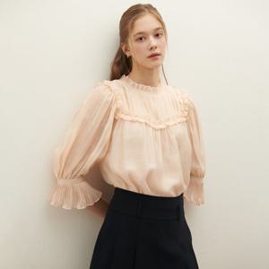 [SATIN] 주름 포인트 블라우스 S252B261