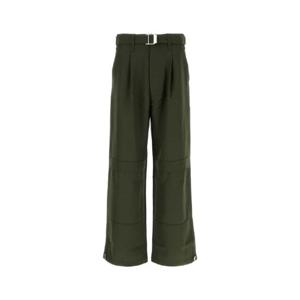 AMI Army green wool pant HTR307WV0068 376