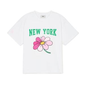M MLB키즈반팔티 NQK 7FTSF0143-50WHS FLORAL 여아 티셔츠