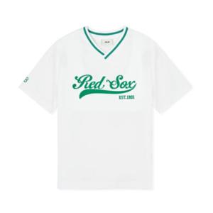 M MLB키즈반팔티 NQK 7ATSV0743-43WHS VARSITY V넥 우븐 티셔츠