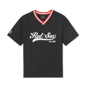 M MLB키즈반팔티 NQK 7ATSV0743-43BKS VARSITY V넥 우븐 티셔츠