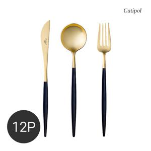 [큐티폴] 고아 블랙골드 디너 3종 4인세트 12P