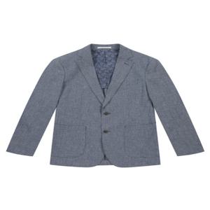 [페라로밀라노] 남성 린넨 혼방 마이크로 패턴 자켓 블루 (A0C920643)