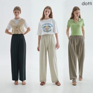 [도티 dotti] 도티 여성 새틴 세미 와이드팬츠 3종 (PWWW)