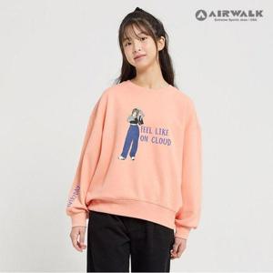 [에어워크 주니어]일러스트 프린팅 루즈핏 맨투맨 티셔츠