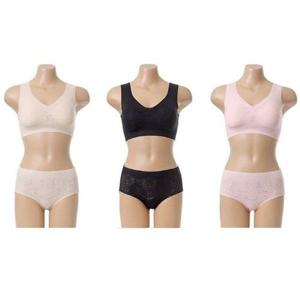 갤러리아_[비비안]심리스 무봉제 메쉬패드 노와이어 런닝브라 팬티세트