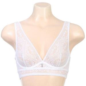 갤러리아_바바라 직수입 화이트 레이스 홑겹 소프트와이어 브라 BBR2402