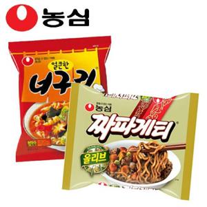 [농심] 짜파구리20봉(올리브짜파게티10봉+얼큰너구리10봉)