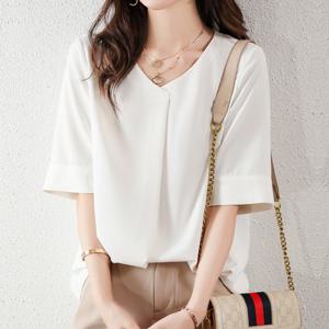 [블랙퀸] 카이레 핀턱셔링 반팔블라우스 blk003541