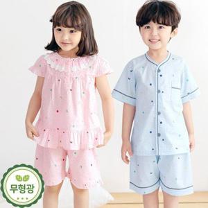 [토토와모모]여아 남아 면 잠옷 유아 아동 어린이 여름 파자마 /모모2(순면)