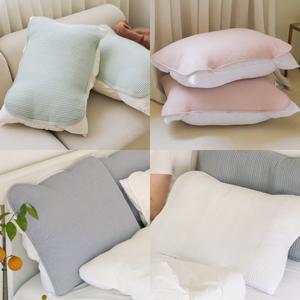 [12시전 주문시 내일도착]휘릭 간편교체 순면 밴딩 베개커버(50×70) 2P
