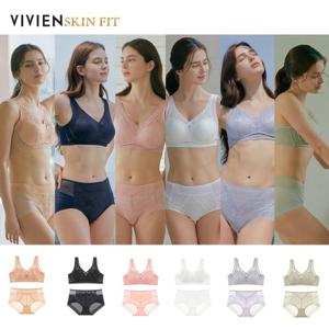 [비비안]비비안 스킨핏 아쿠아 편안한 런닝형 컴포트 여자속옷세트 6+6