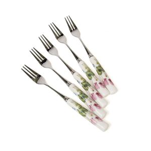 야생화 도자기 티포크 5P