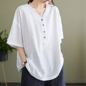 [블랙퀸] 훌 브이넥 빅사이즈 블라우스 blk003591