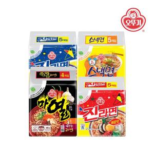 [오뚜기] 마열라면 4봉+진라면 매운맛 5봉+진라면 순한맛 5봉+스낵면 5봉