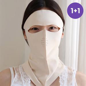 [루즈루나] 1+1 루먼 자외선차단 쿨 여름 골프마스크 얼굴햇빛가리개 넥타입 러닝 마스크
