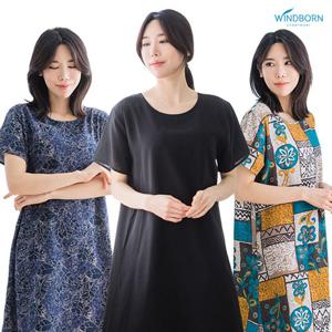 [윈드본] 인견 여성 여름원피스/반팔원피스/롱원피스 택1