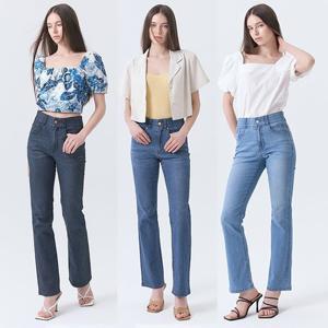 25SS 뱅뱅 여름 여성 라이크라 세미 부츠컷 3종