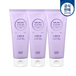해피바스 마이크로 클린 딥클렌징폼 150g 3입