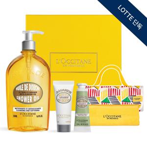 [단독][기프트] 아몬드 샤워 오일 500ml 세트 (+디럭스 2종+포터블 타월)