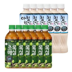 초록매실 제로+아침햇살 제로슈가 혼합패키지 500ml x 12페트 (각 6페트)