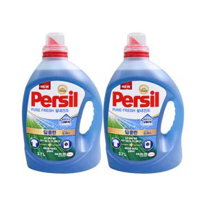 헨켈 퍼실 딥클린 퓨어프레쉬 실내건조 겸용 용기 2.7L x 2개