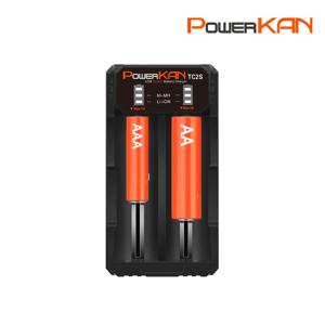 2구 TC2S 배터리충전기 18650 21700 과충전방지 LED표시