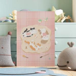 고양이 일러스트 고동상 작가 그림  접이식 액자테이블 원룸 공부상