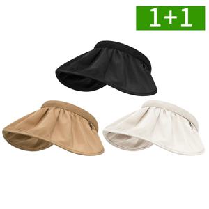 1+1 돌돌이 썬캡 여성 여름 모자 자외선차단 롱챙 선캡 모자