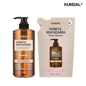 허니앤마카다미아 네이처 샴푸 500ml + 리필 400ml 1개