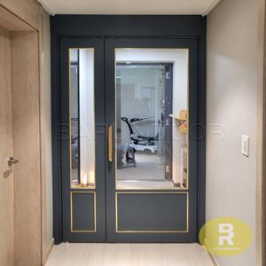 비대칭양개스윙 고시형 어반블루 투명강화유리