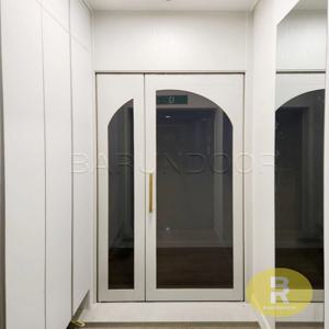 비대칭양개스윙 아치형 펄화이트 브론즈강화유리