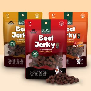비프저키 소고기 큐브형 120g x1팩 강아지 간식 애견 육포